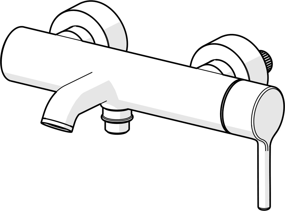 EHM Wannenfüll- und Brausebatterie VANTIS Style 5444 Ausladung 168 mm Chrom