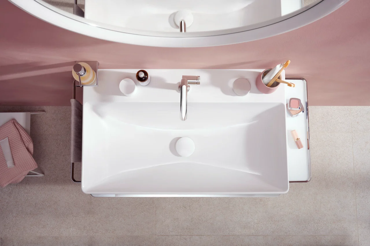 Hansgrohe Xelu Q Waschtisch, weiß, 800x480 mm, wandhängend, mit Hahnloch, ohne Überlauf, SmartClean Glasur