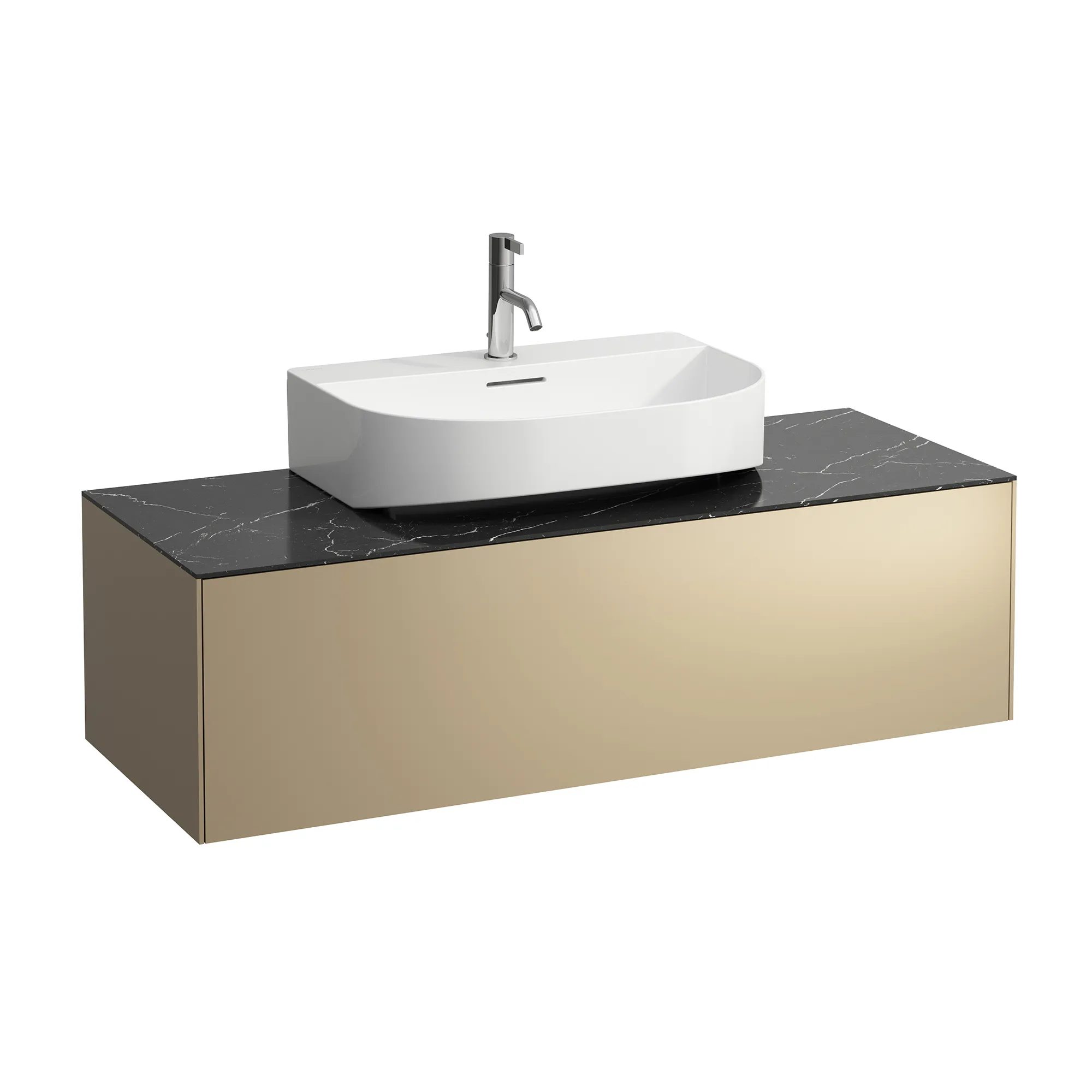Laufen Waschtischunterbau „SONAR“ 1177 × 341 × 457 mm Gold, mittig Laufen Waschtischunterbau „SONAR“ 1177 × 341 × 457 mm Gold, mittig
