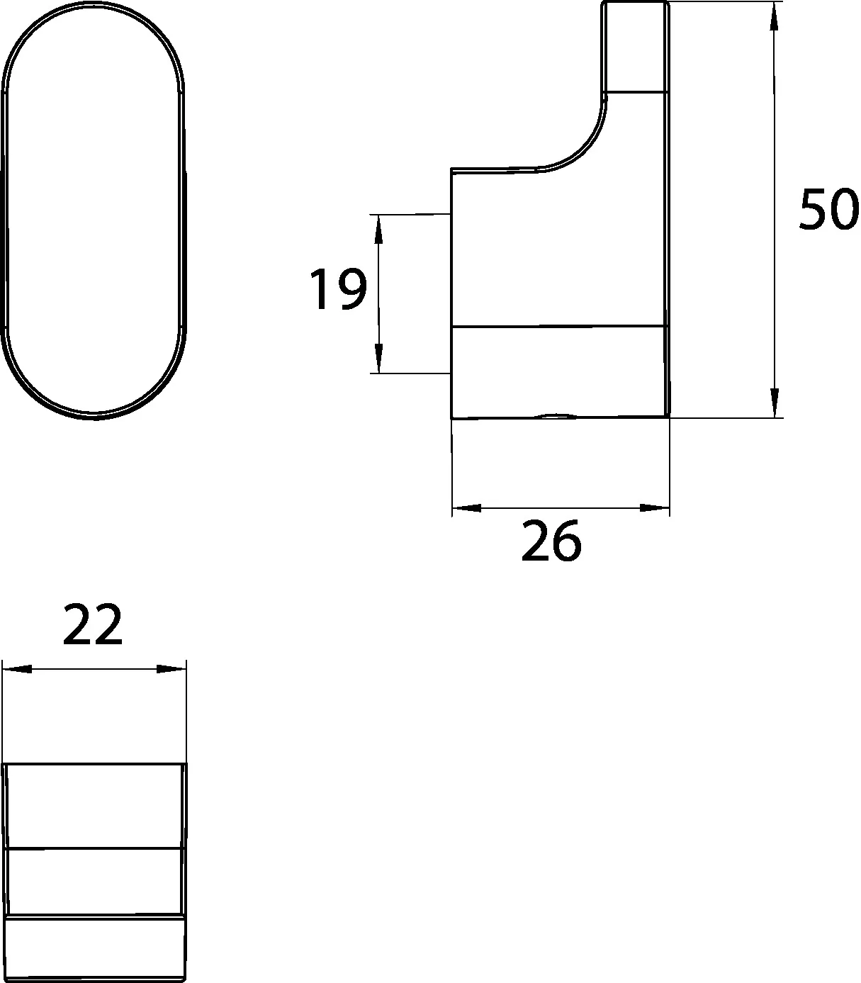 emco Haken „flow“ in chrom, Befestigung verdeckt emco Haken „flow“ in chrom, Befestigung verdeckt