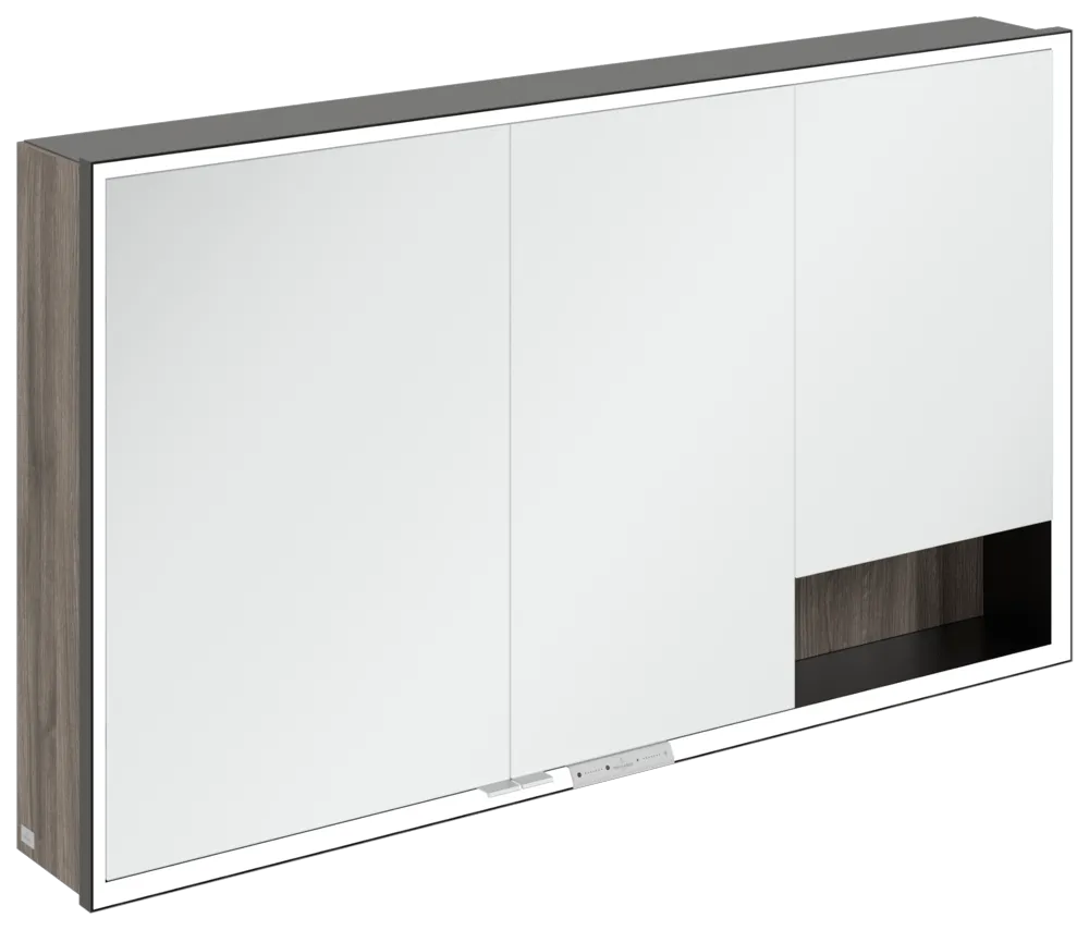 Villeroy & Boch Aufputz-Spiegelschrank „My View+“ 1300 × 750 × 168 mm in Stone Oak