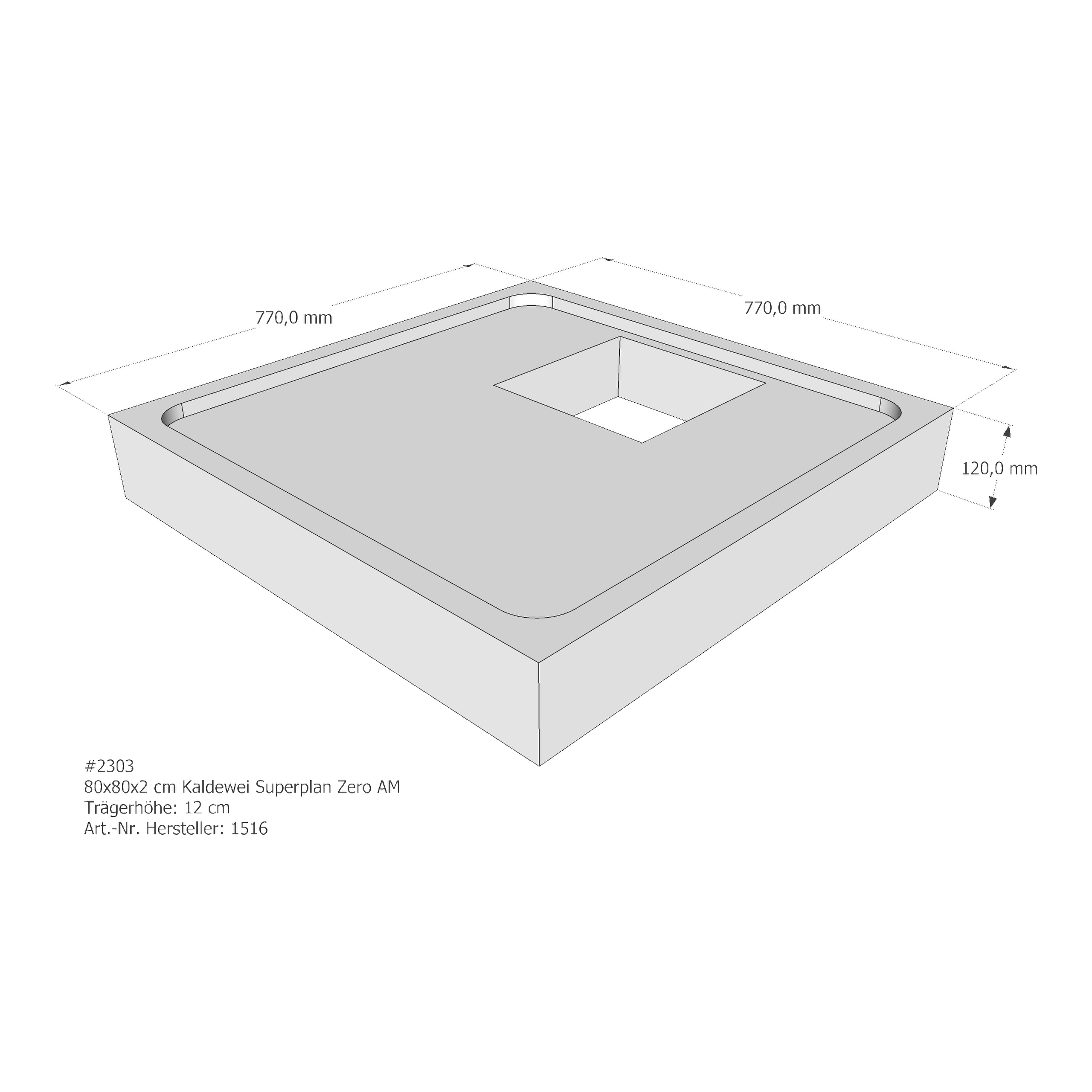 Duschwannenträger für Kaldewei Superplan Zero 80 × 80 × 2 cm Breite: 80 cm / Länge: 80 cm Duschwannenträger für Kaldewei Superplan Zero 80 × 80 × 2 cm Breite: 80 cm / Länge: 80 cm
