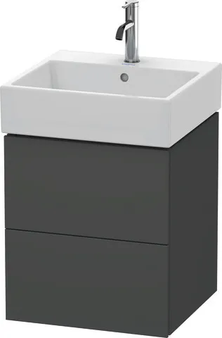 Duravit Waschtischunterschrank wandhängend „L-Cube“ 48,4 × 54,4 × 45,9 cm Graphit Matt Duravit Waschtischunterschrank wandhängend „L-Cube“ 48,4 × 54,4 × 45,9 cm Graphit Matt