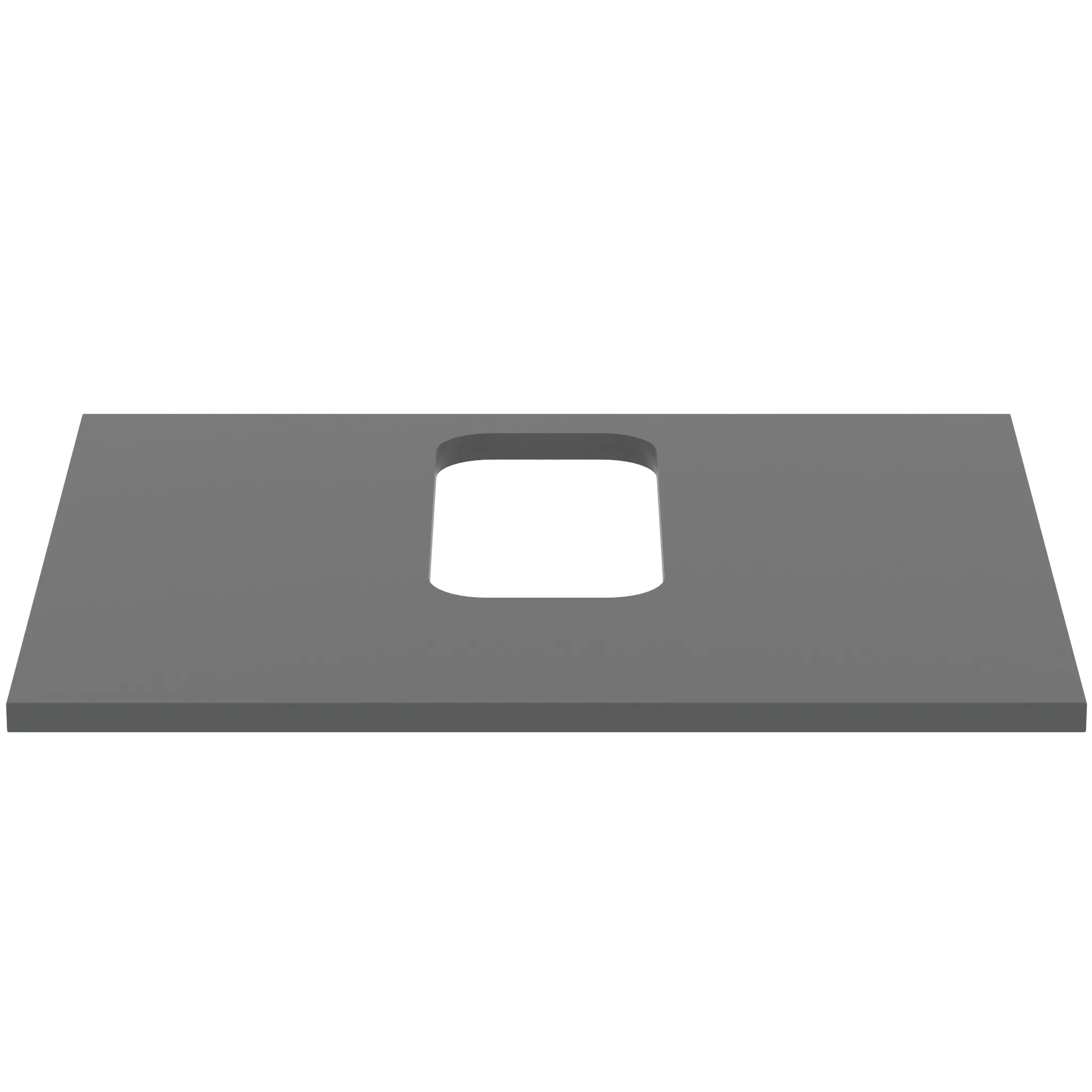 Waschtischplatte i.life B mittiger Ausschnitt für ein Wand-Waschtisch 602x507x18mm Weiß matt