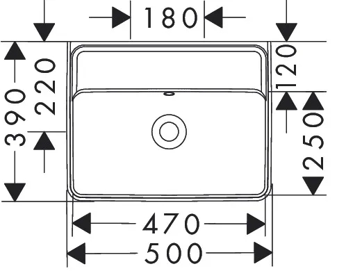 Hansgrohe Xanuia Q Handwaschbecken 500x390 mm, Weiß Hansgrohe Xanuia Q Handwaschbecken 500x390 mm, Weiß