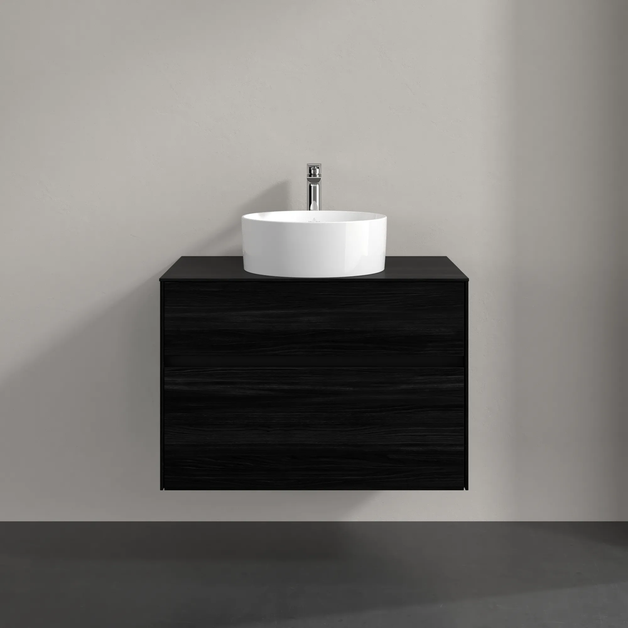 Villeroy & Boch Waschbeckenunterschrank Collaro C037B0, eckig, Black Oak, 800x548x500 mm, mit Beleuchtung und SoftClosing Villeroy & Boch Waschbeckenunterschrank Collaro C037B0, eckig, Black Oak, 800x548x500 mm, mit Beleuchtung und SoftClosing