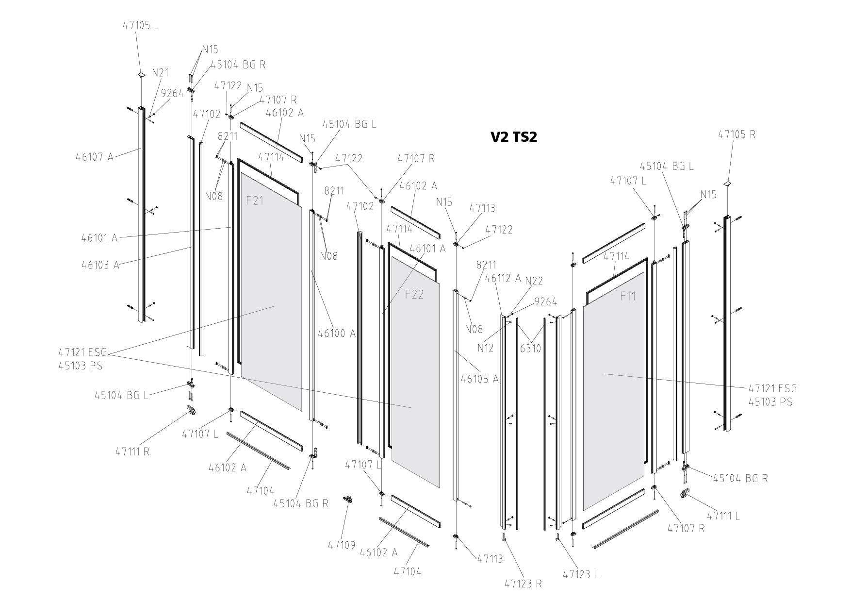Kermi Badewannenabtrennung Faltwand 2- und 1-flügelig mit Magnetverschluss „VARIO 2000“, Falttür Glas Kerolan Perl, Profile Silber Mattglanz, BV: 740 - 763 mm WE: 740 - 763 mm H: 1400 mm Kermi Badewannenabtrennung Faltwand 2- und 1-flügelig mit Magnetverschluss „VARIO 2000“, Falttür Glas Kerolan Perl, Profile Silber Mattglanz, BV: 740 - 763 mm WE: 740 - 763 mm H: 1400 mm
