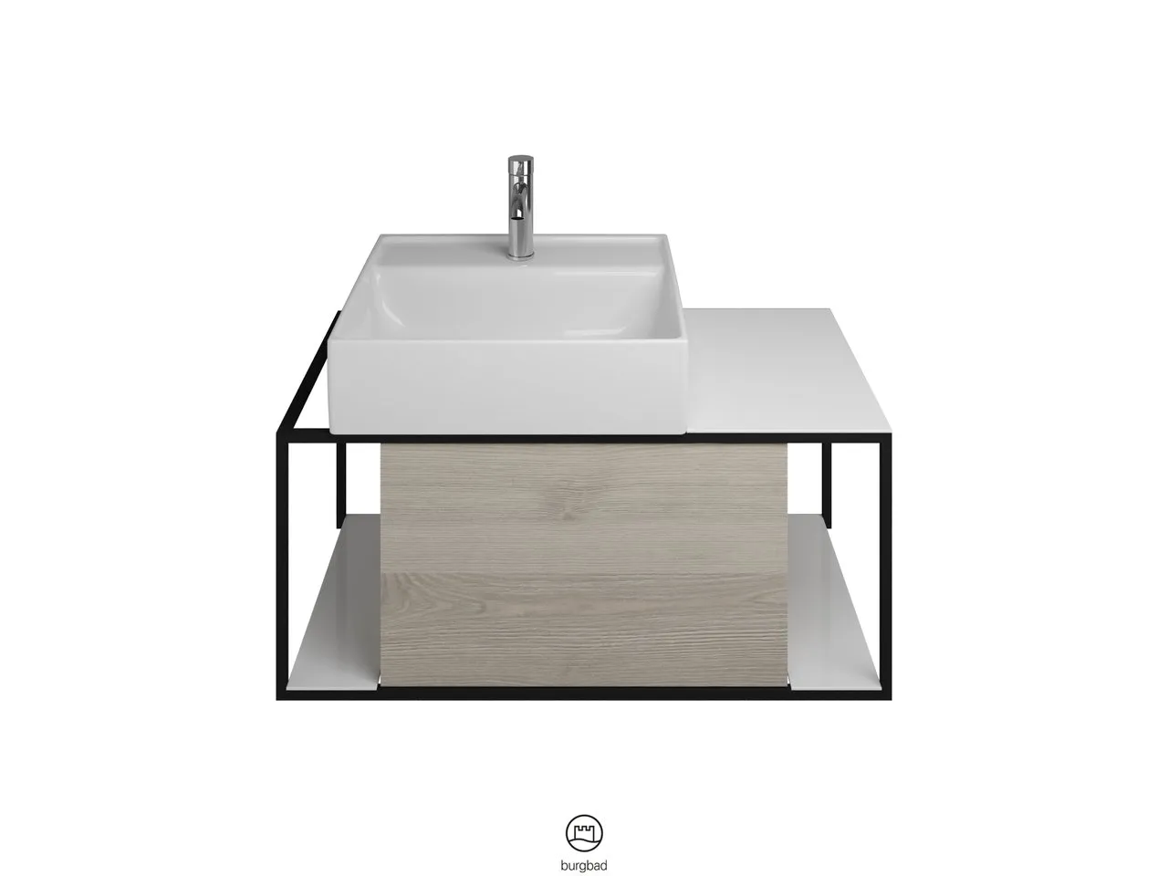 burgbad Junit Keramik-Aufsatzwaschtisch inkl. Waschtischunterschrank SFKE090 burgbad Junit Keramik-Aufsatzwaschtisch inkl. Waschtischunterschrank SFKE090
