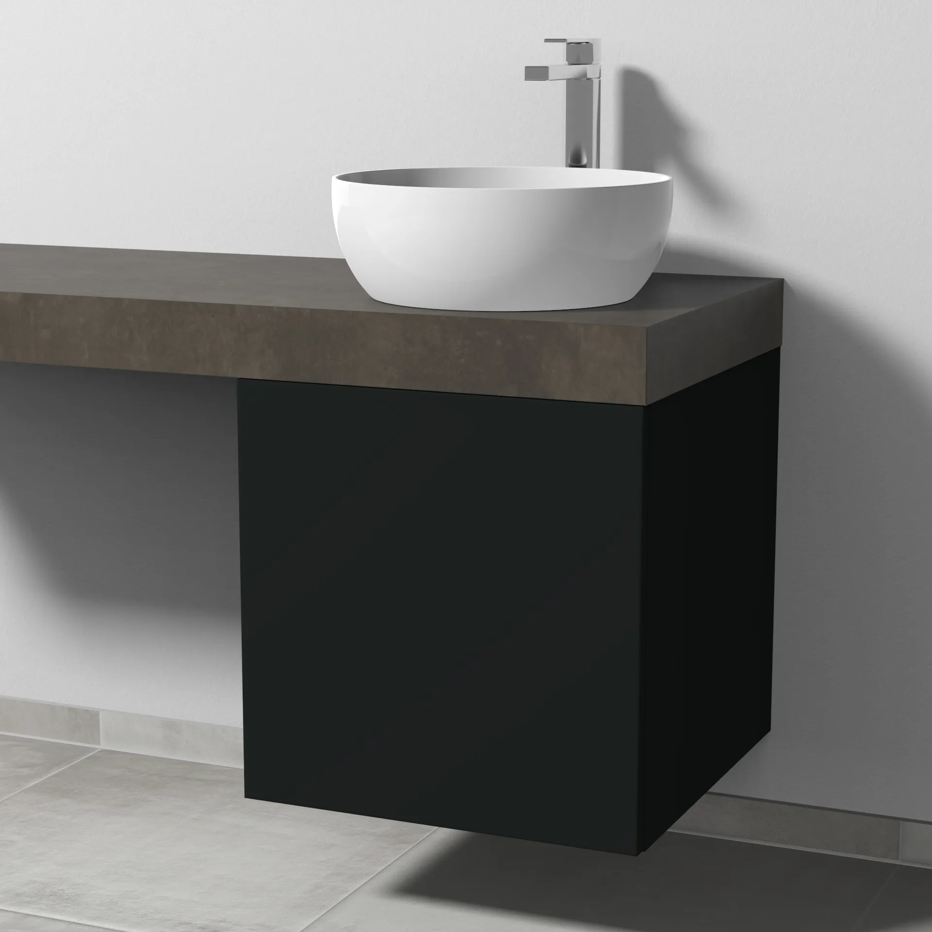 Sanipa Waschtischunterschrank „2morrow“ 500 × 510 × 520 mm in Vulkan (matt)