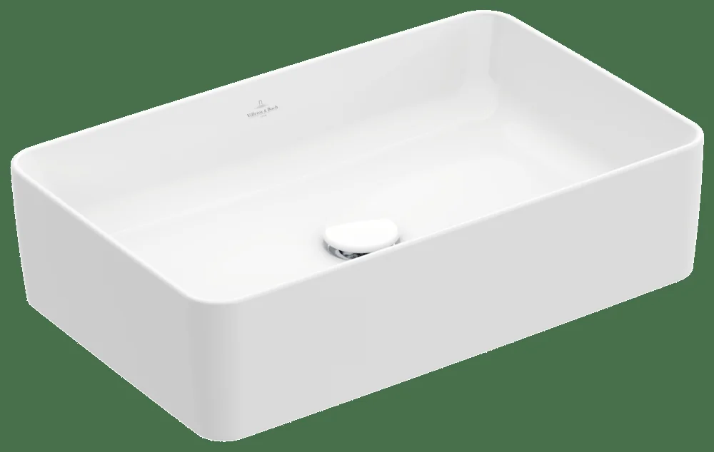 Villeroy & Boch Collaro Aufsatzwaschbecken 4A2056, 560 x 360 mm, Rechteck, Weiß Alpin