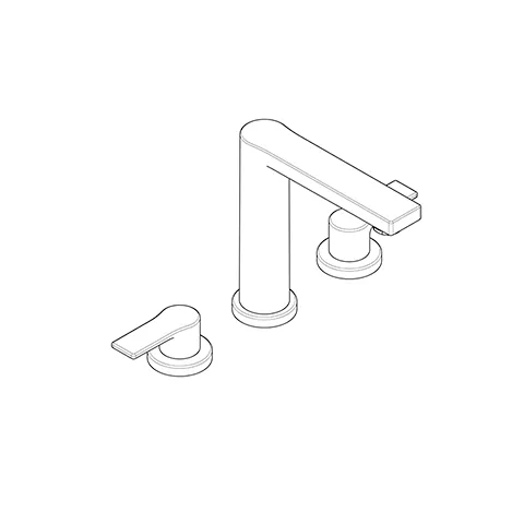 Kludi ZENTA SL Waschtischarmatur, 3-Loch Montage, chrom