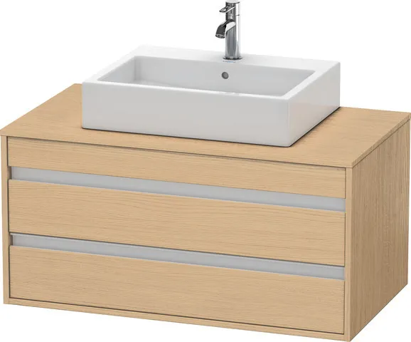 Duravit Waschtischunterschrank wandhängend „Ketho“ 100 × 49,6 × 55 cm Eiche Natur Duravit Waschtischunterschrank wandhängend „Ketho“ 100 × 49,6 × 55 cm Eiche Natur