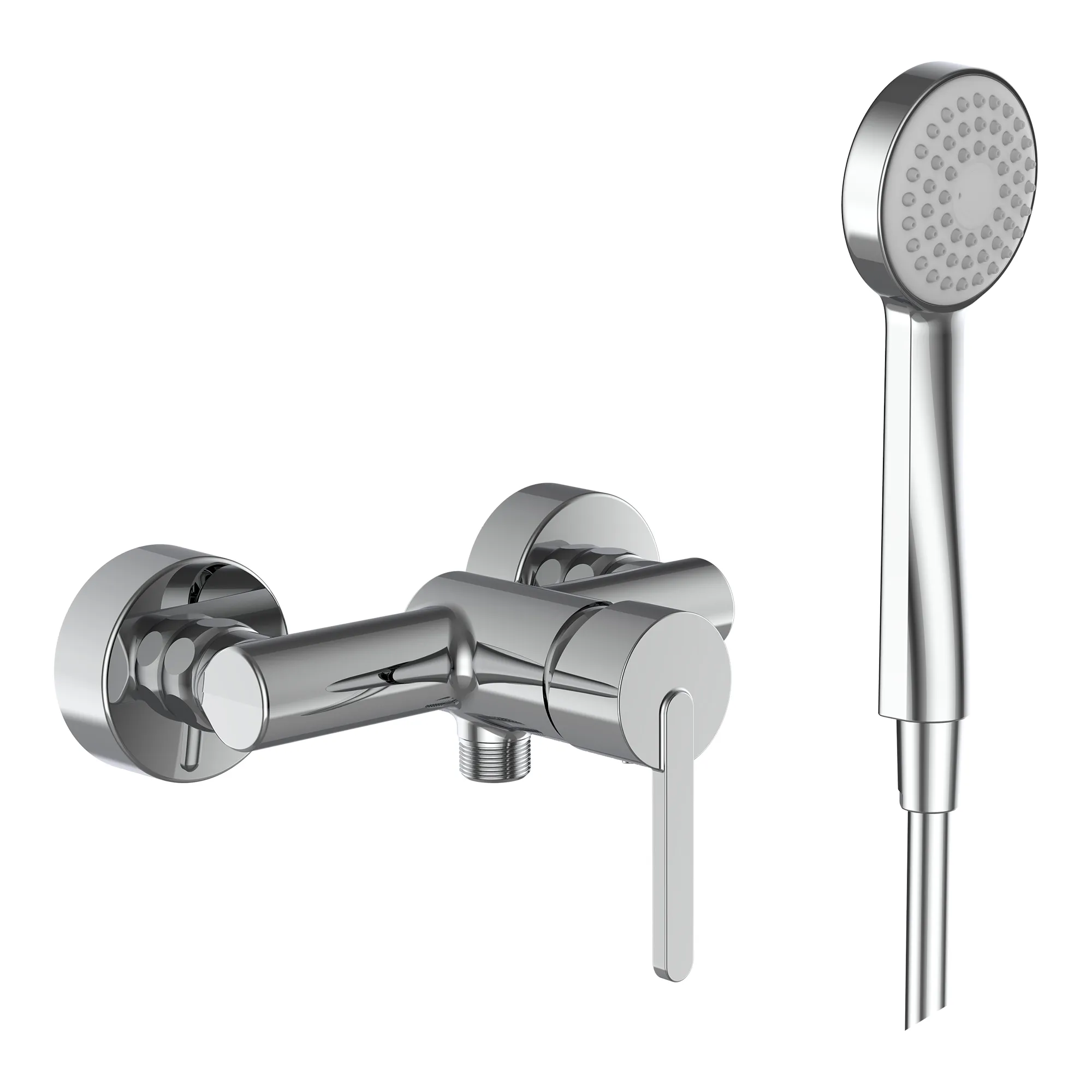 Einhebel-Brausemischer Lua Anschlussdistanz 150 mm Temperaturlimitierung Mengenlimitierung Patrone Hebel komplett Kunststoffschlauch 1600 mm Handbrause «Stella 80 1F» Durchfluss/Geräuschgruppe: 7.6 l/min (3 bar) / IIZ, chrom Einhebel-Brausemischer Lua Anschlussdistanz 150 mm Temperaturlimitierung Mengenlimitierung Patrone Hebel komplett Kunststoffschlauch 1600 mm Handbrause «Stella 80 1F» Durchfluss/Geräuschgruppe: 7.6 l/min (3 bar) / IIZ, chrom
