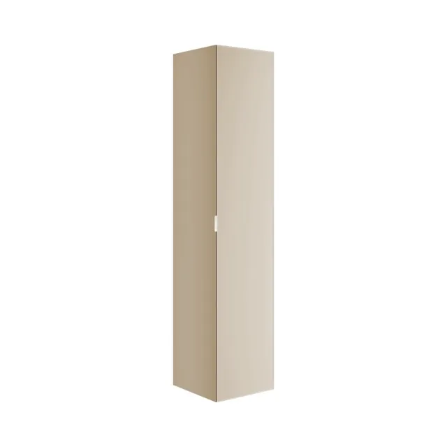 KEUCO Hochschrank „Edition 11 Art“ Sand (Glas, satiniert), Sand (Lack, seidenmatt), Anschlag rechts, mit Steckdose 400 × 1800 × 360 mm