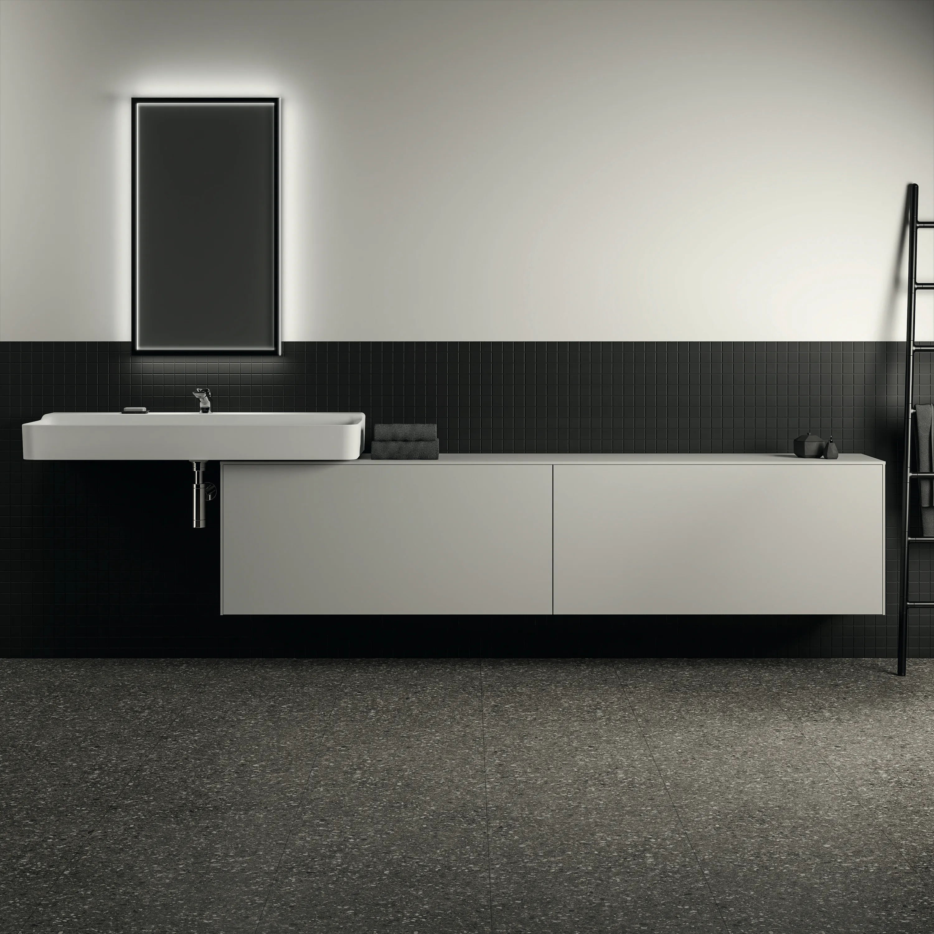 Ideal Standard Waschtischunterschrank „Conca“ 238,7 × 55 × 37,3 cm Weiß matt lackiert