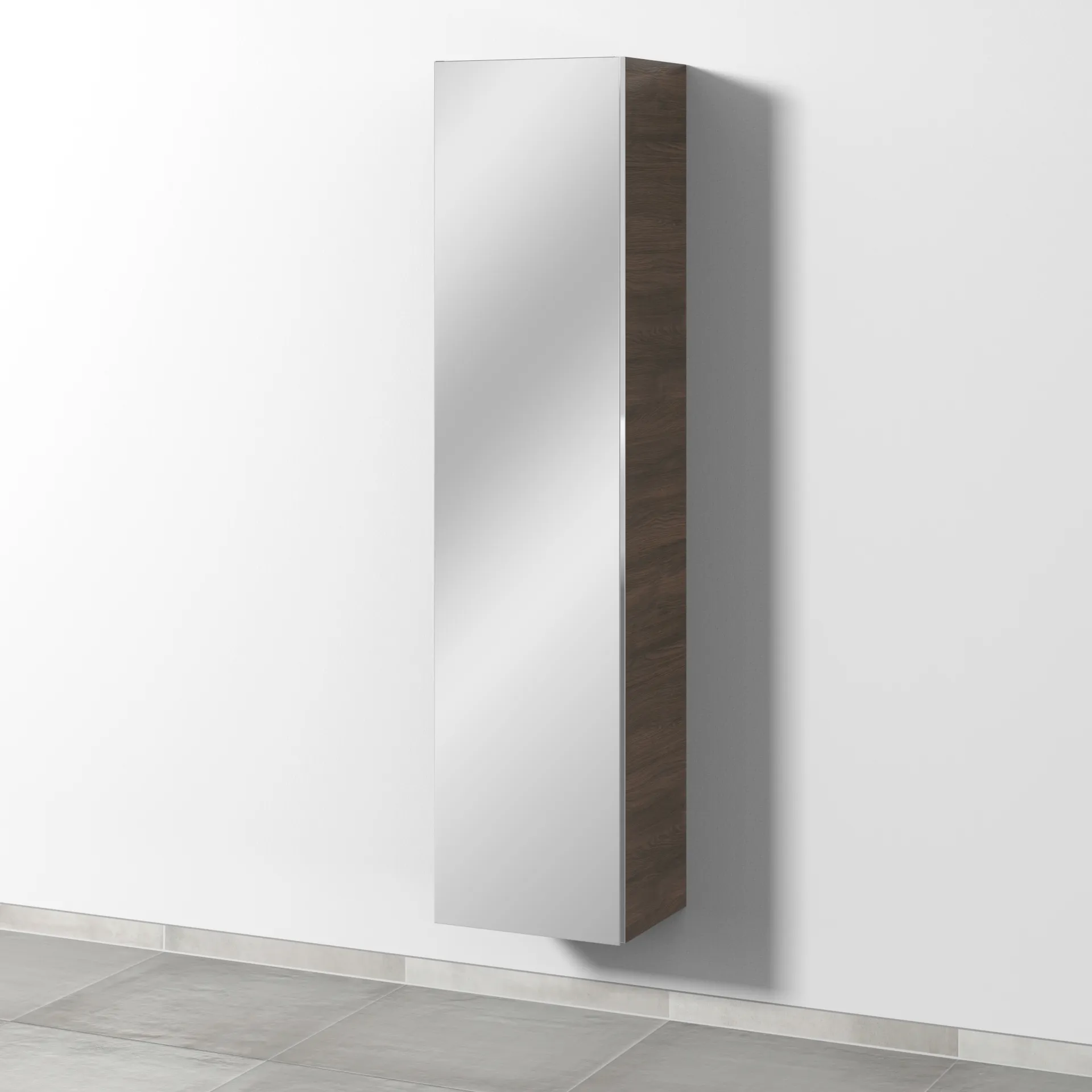 Hochschrank Spiegeltür links 3way (BR152) 1700x400x336 Anthrazit-Matt
