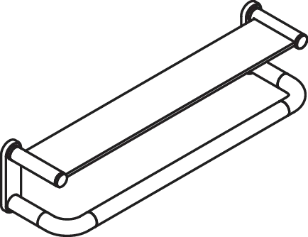 HEWI Ablage „Serie 801“ in 72,1 × 16,8 cm HEWI Ablage „Serie 801“ in 72,1 × 16,8 cm