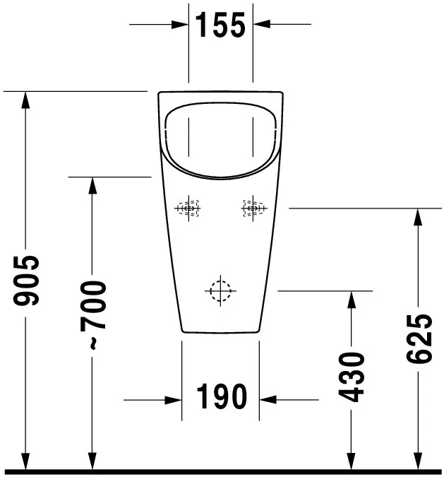 Urinal ME by Starck wasserlos, weiß Abgang horizontal, Geruchsverschluß Urinal ME by Starck wasserlos, weiß Abgang horizontal, Geruchsverschluß