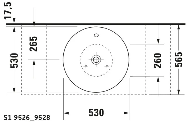 Aufsatzwaschtisch „Starck 1“, mit Überlauf