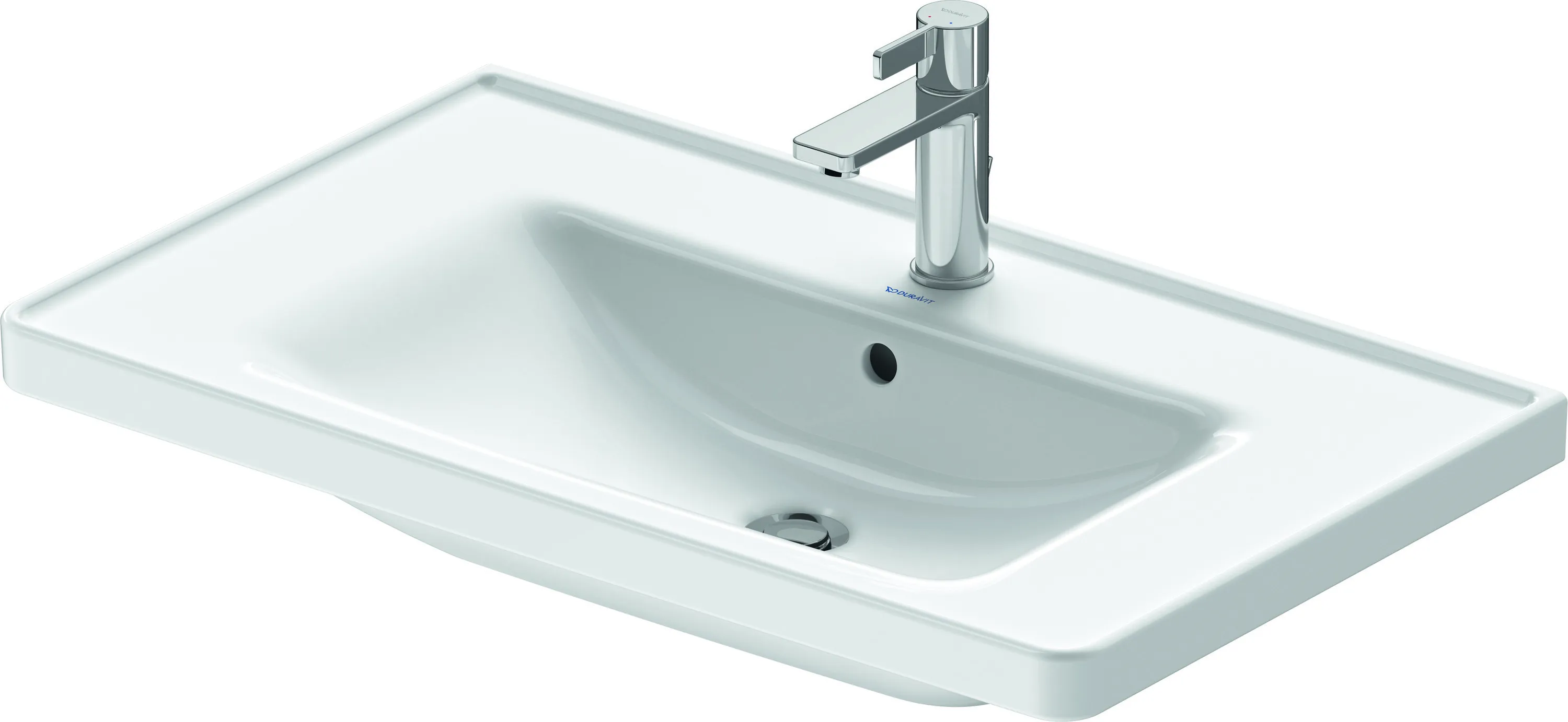 Wandwaschtisch „D-Neo“ 80 × 48 × 16,5 cm, mittig, Hahnlochposition mittig Wandwaschtisch „D-Neo“ 80 × 48 × 16,5 cm, mittig, Hahnlochposition mittig