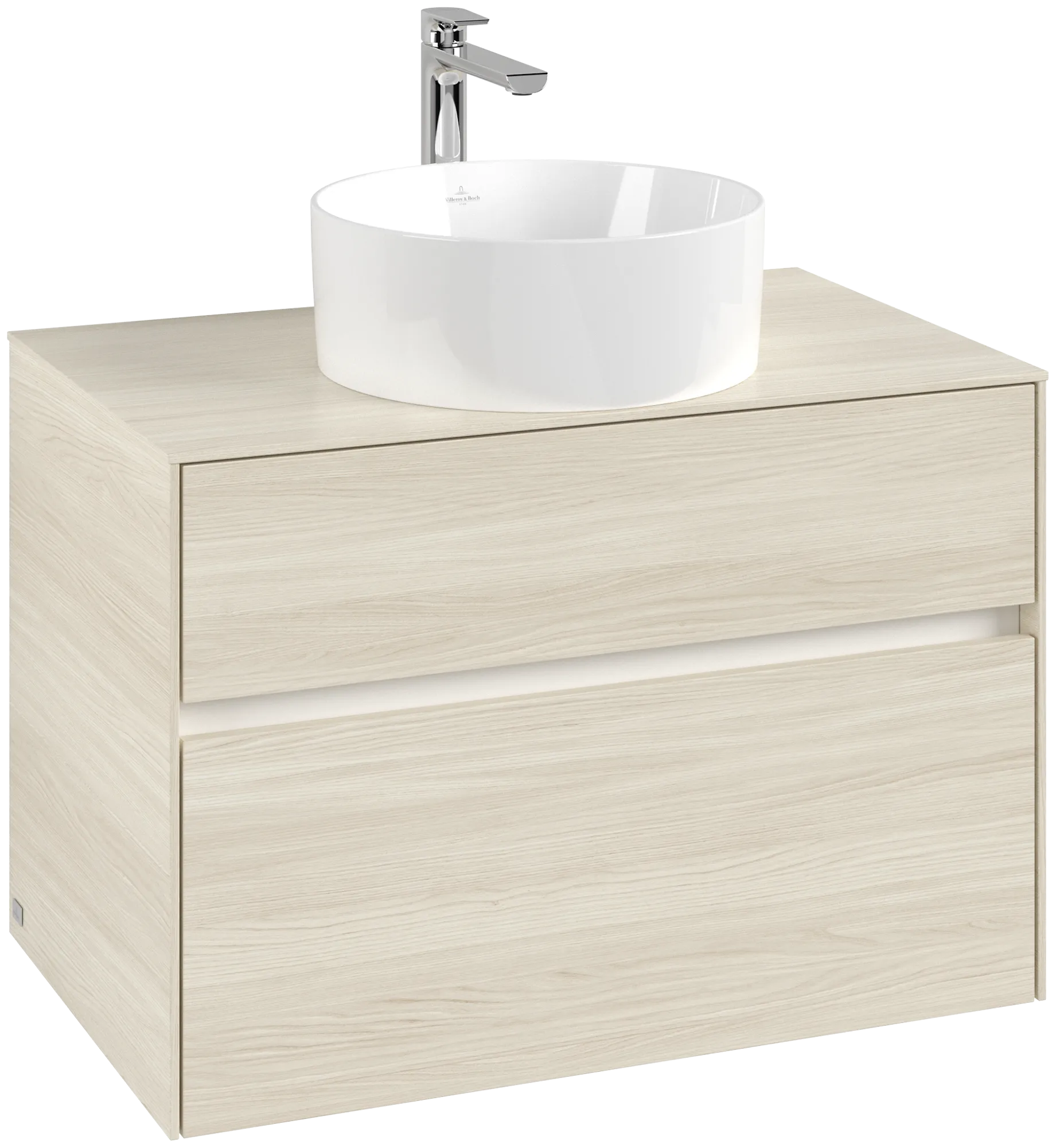 Villeroy & Boch Waschbeckenunterschrank Collaro C037B0, Eckig White Oak, 800x548x500mm, mit Beleuchtung und SoftClosing Villeroy & Boch Waschbeckenunterschrank Collaro C037B0, Eckig White Oak, 800x548x500mm, mit Beleuchtung und SoftClosing