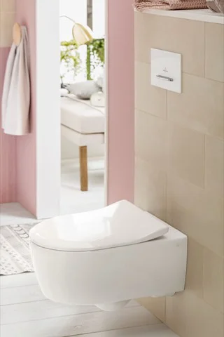 Villeroy & Boch ViConnect WC-Betätigungsplatte 300S, 260x66x150mm, 2-Mengen-Spülung, Weiß