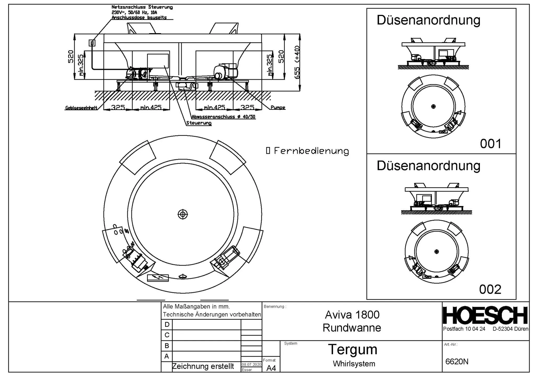 Hoesch Whirlwanne „Aviva“ mit Whirlsystem „Tergum“ rund, rund in Weiß Hoesch Whirlwanne „Aviva“ mit Whirlsystem „Tergum“ rund, rund in Weiß