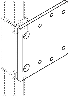 Montageplatte S50 für Stützklappgriffe 950.50... Montageplatte S50 für Stützklappgriffe 950.50...