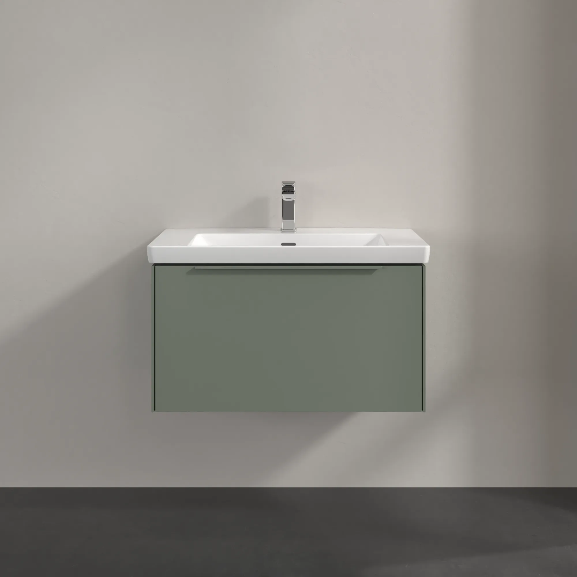 Villeroy & Boch Waschtischunterschrank „Subway 3.0“ für Schrankwaschtisch 772 × 429 × 478 mm Soft Green, für Becken mittig Villeroy & Boch Waschtischunterschrank „Subway 3.0“ für Schrankwaschtisch 772 × 429 × 478 mm Soft Green, für Becken mittig