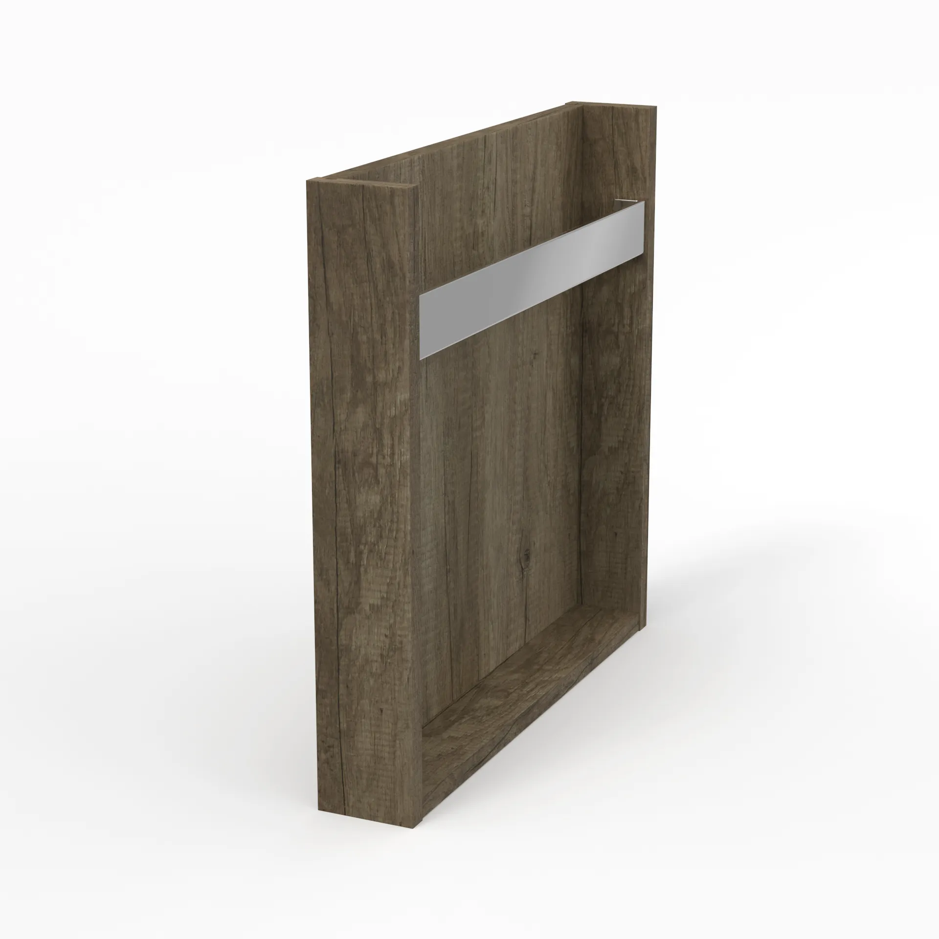 Konsolen vertikal - passend unterKonsole horizontalmit HandtuchhalterSchichtstoff Farbe: Eiche Nebraska|Größe: 8,5 × 52 × 51 cm