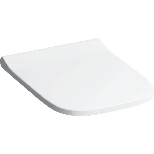Geberit WC-Sitz ehemals Keramag „Smyle Square“ schmales Design, Befestigung von oben  Geberit WC-Sitz ehemals Keramag „Smyle Square“ schmales Design, Befestigung von oben