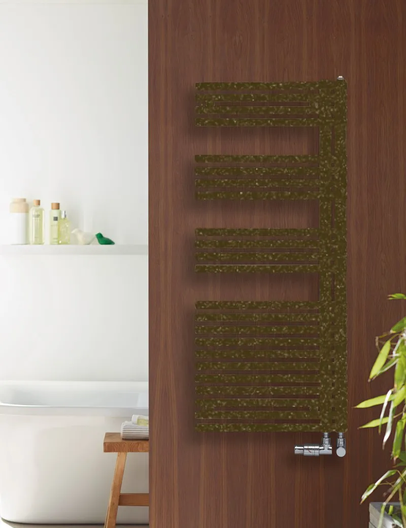 Zehnder Forma Asym, links, 50 mm – Badheizkörper LFAL-170-060-05, Bronze