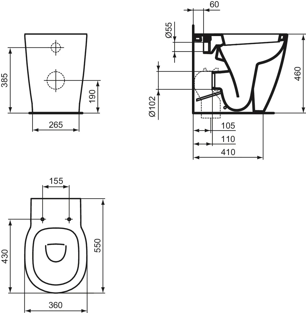 WC „ConnectFreedom“ 36 × 46 × 55 cm WC „ConnectFreedom“ 36 × 46 × 55 cm