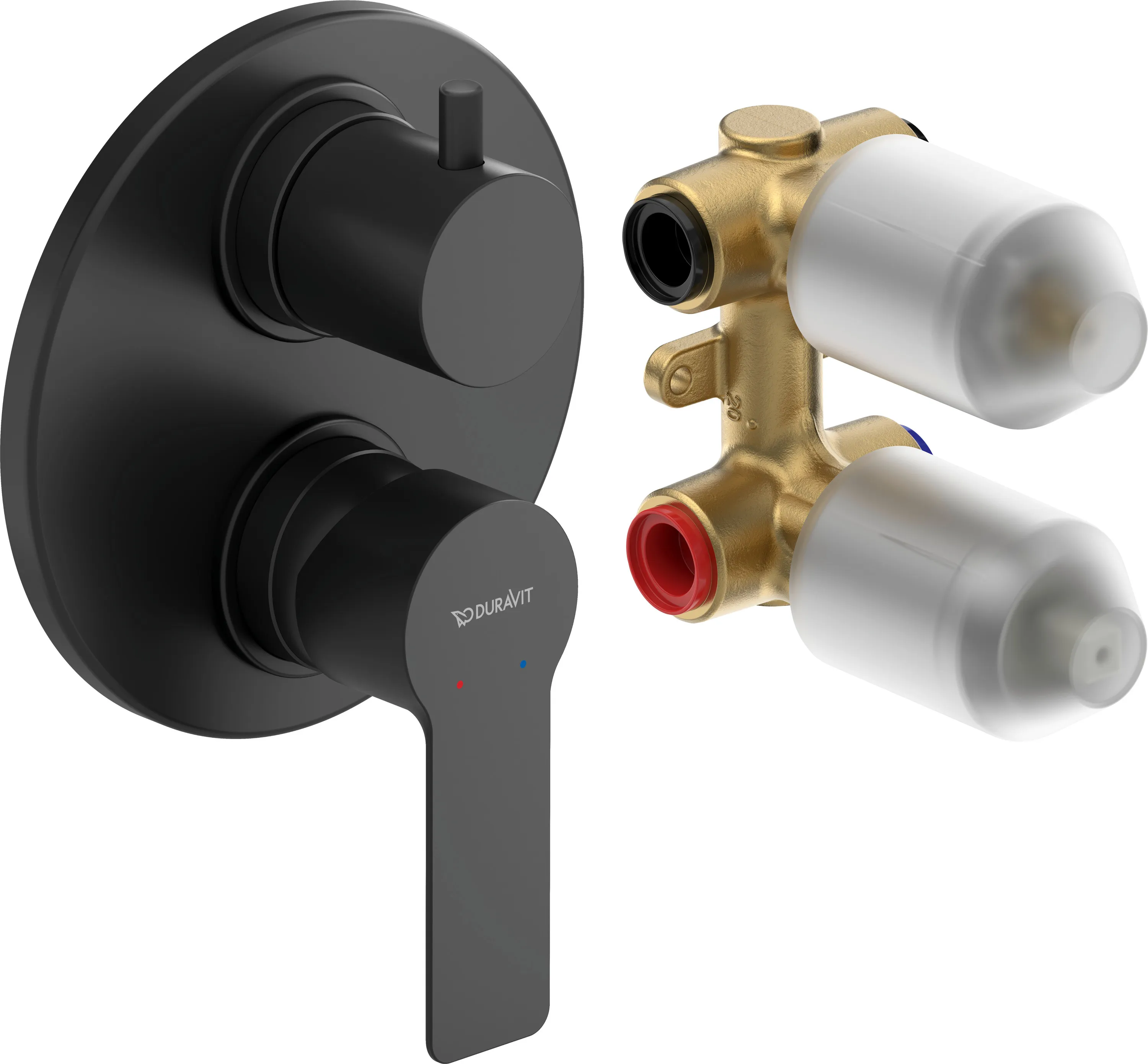 D-Code Einhebel-Wannenmischer UP Set Keramikmischsystem, Chrom HG