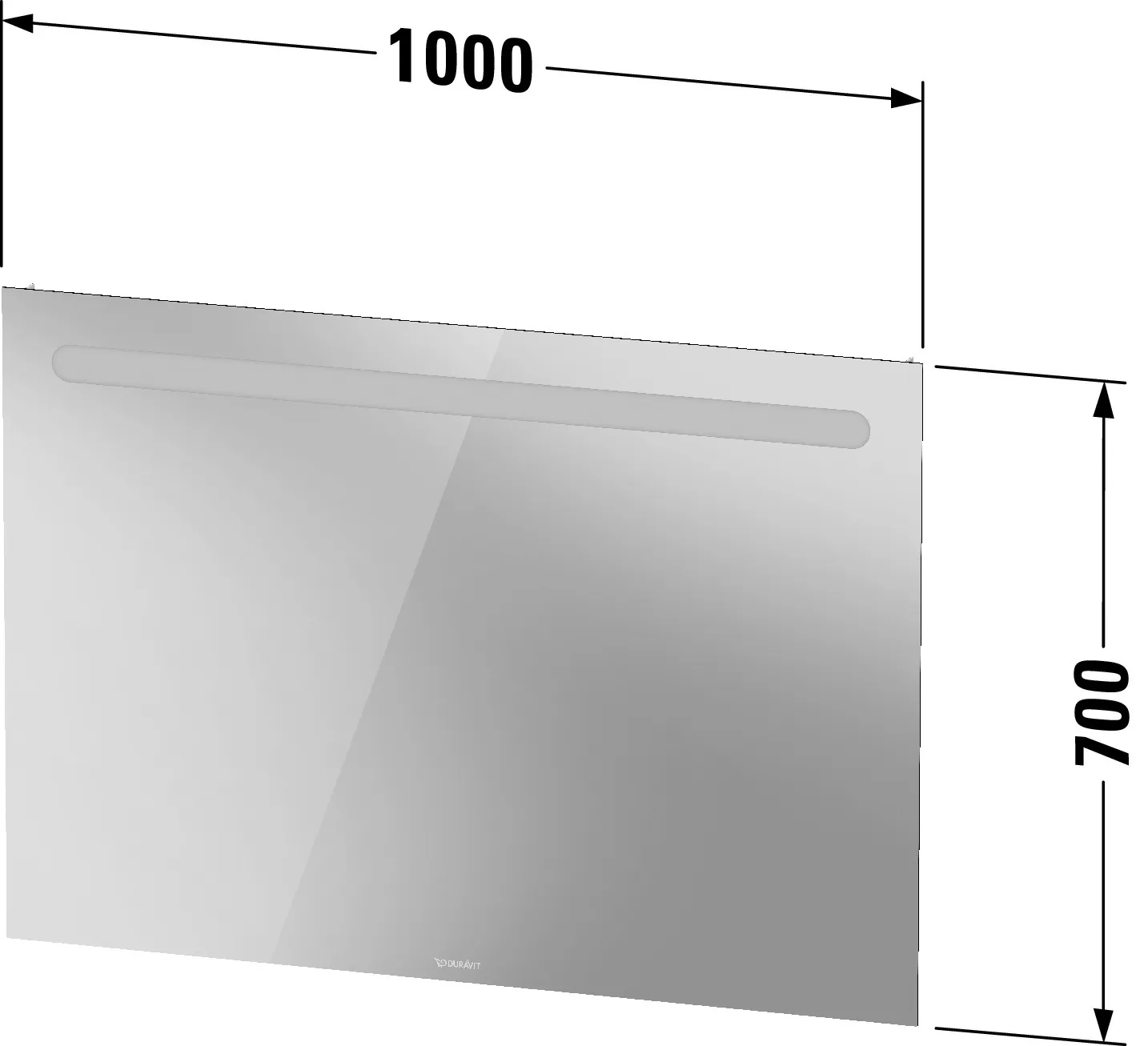 Duravit Spiegel „No.1“ 100 × 70 cm