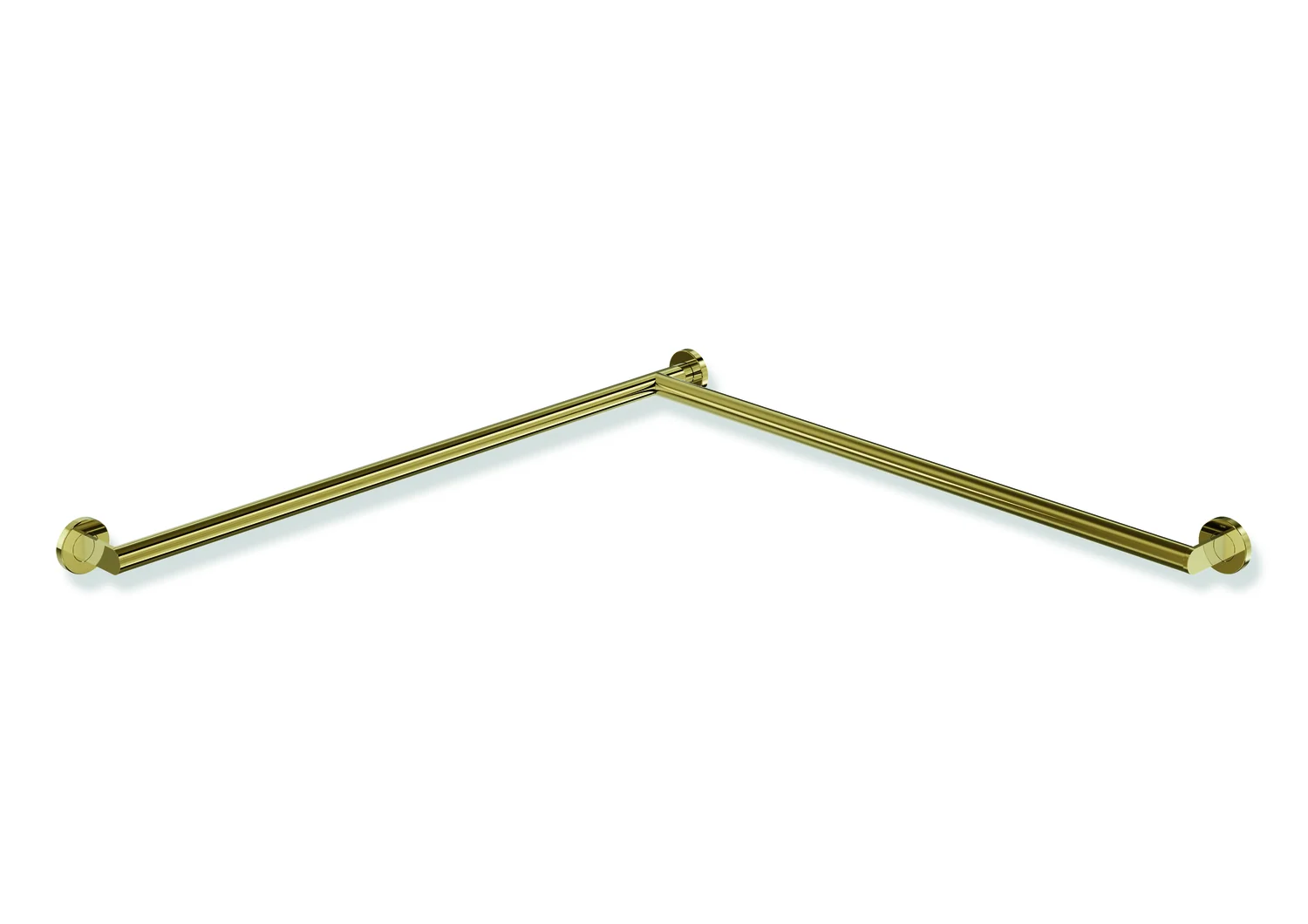 HEWI Dusch- und Wannenhandlauf System 900, Edelstahl PVD gold glänzend, Länge 965 mm, Durchmesser 32 mm, rechts HEWI Dusch- und Wannenhandlauf System 900, Edelstahl PVD gold glänzend, Länge 965 mm, Durchmesser 32 mm, rechts