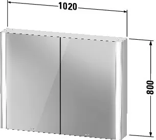 Duravit Spiegelschrank Version: Sensor „XViu“ 102 × 80 × 15,6 cm