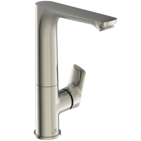 Ideal Standard Connect Air Waschtischarmatur, hochschwenkbarer Auslauf, 140 mm Ausladung, 228 mm Auslaufhöhe, Farbe Silver Storm