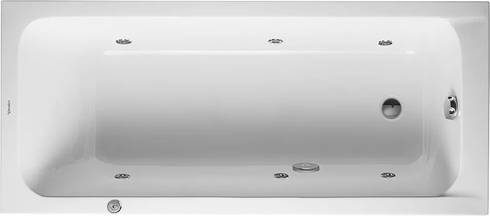 Duravit Whirlwanne „D-Code“ rechteck 1700 × 750 mm, Fußablauf mit Jet Project, in Weiß Ablauf: Fußablauf / Größe: 170 × 75 cm / Whirlsystem: mit Jet Project Duravit Whirlwanne „D-Code“ rechteck 1700 × 750 mm, Fußablauf mit Jet Project, in Weiß Ablauf: Fußablauf / Größe: 170 × 75 cm / Whirlsystem: mit Jet Project