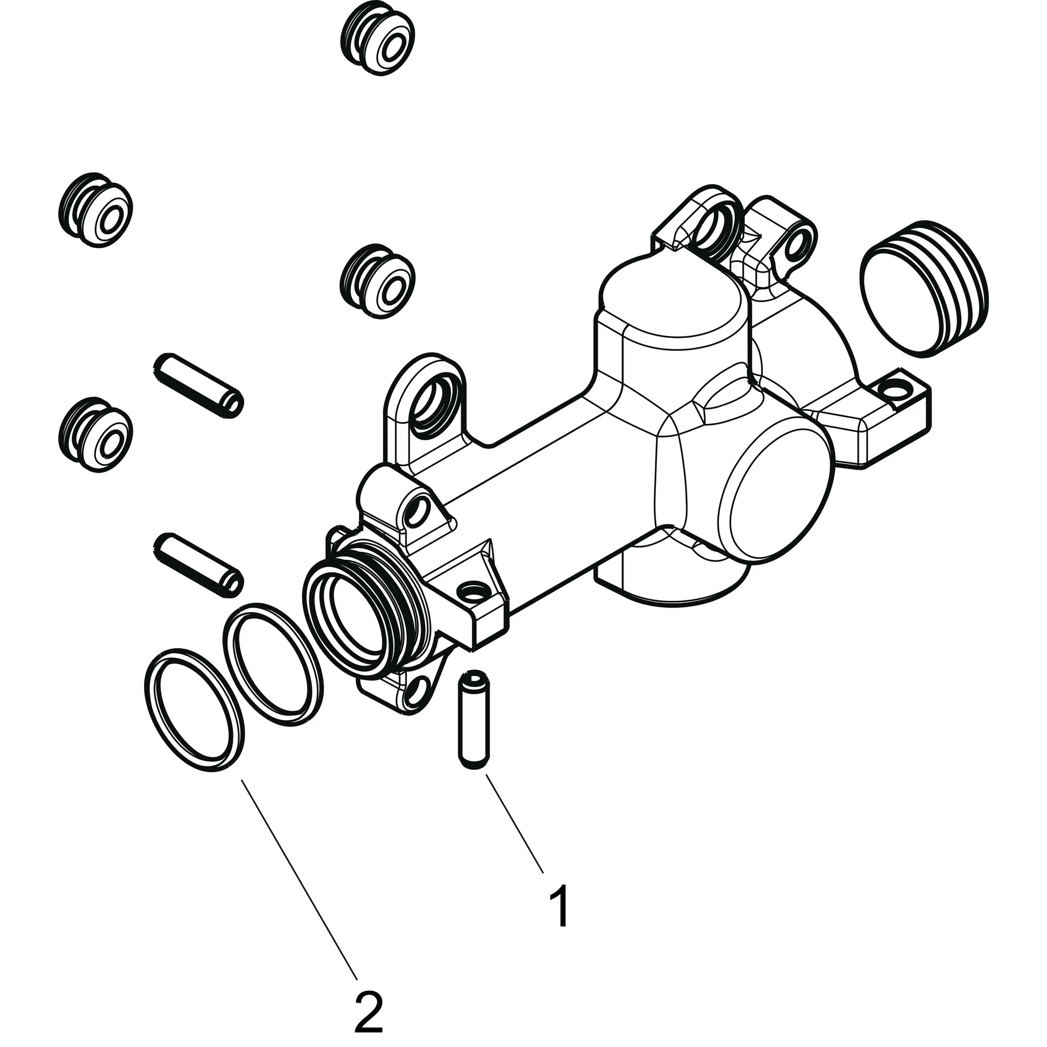 Hansgrohe AXOR ShowerSolutions Grundkörper/ Wasserführung für Ablage 120⁄120 Unterputz Hansgrohe AXOR ShowerSolutions Grundkörper/ Wasserführung für Ablage 120⁄120 Unterputz