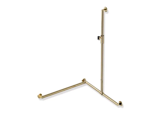 Duschhandlauf mit verschiebbarer Brausehalterstange, Edelstahl, PVD, mit magnetischem Brausehalter, senkrechte Länge 1250 mm, waagerechte Längen 800 mm, D: 32 mm, 70 mm tief, Ausführung links, in Farbe CK (Messing glänzend) Duschhandlauf mit verschiebbarer Brausehalterstange, Edelstahl, PVD, mit magnetischem Brausehalter, senkrechte Länge 1250 mm, waagerechte Längen 800 mm, D: 32 mm, 70 mm tief, Ausführung links, in Farbe CK (Messing glänzend)