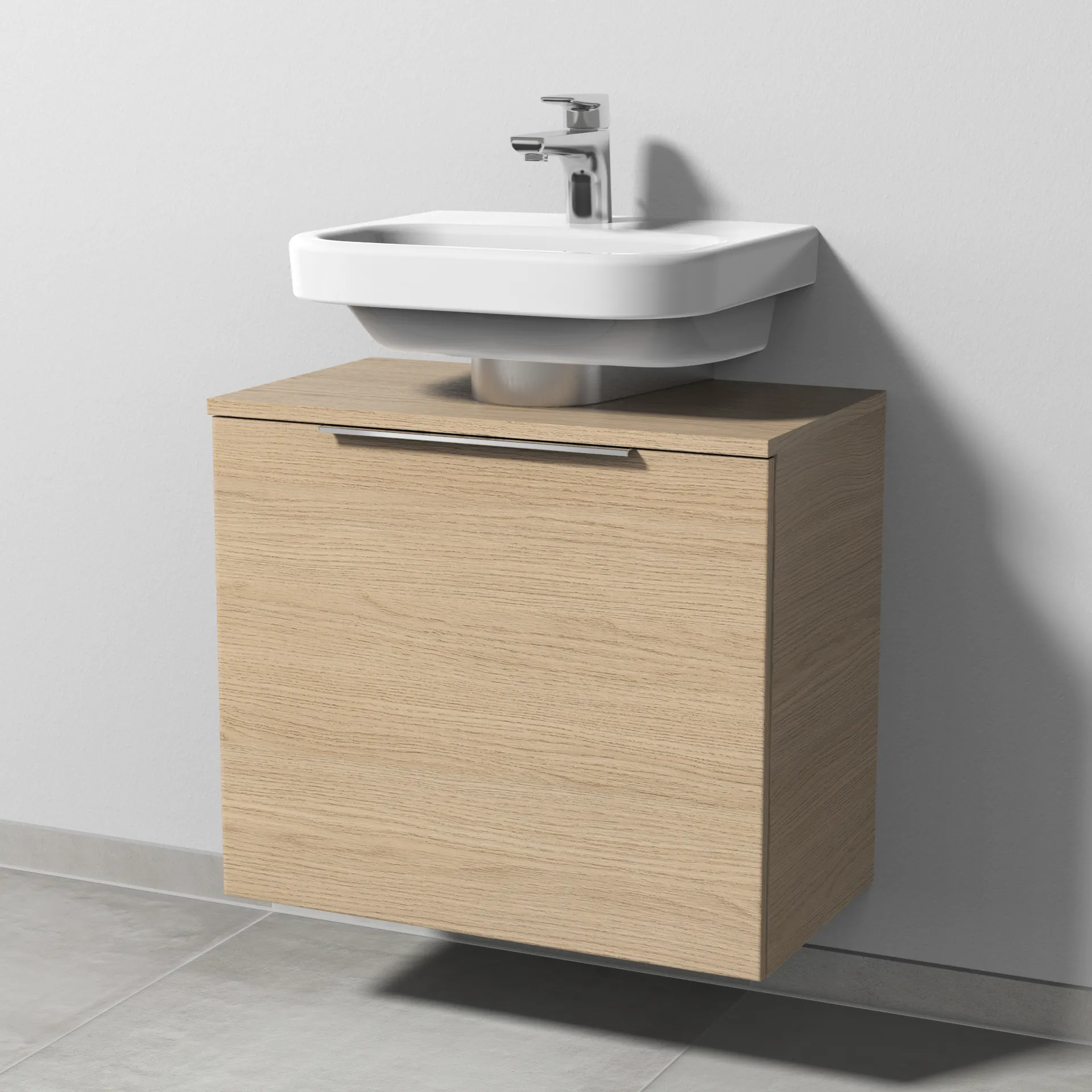 Sanipa Waschtischunterschrank „3way“ 600 × 526 × 350 mm in Eiche Nordic