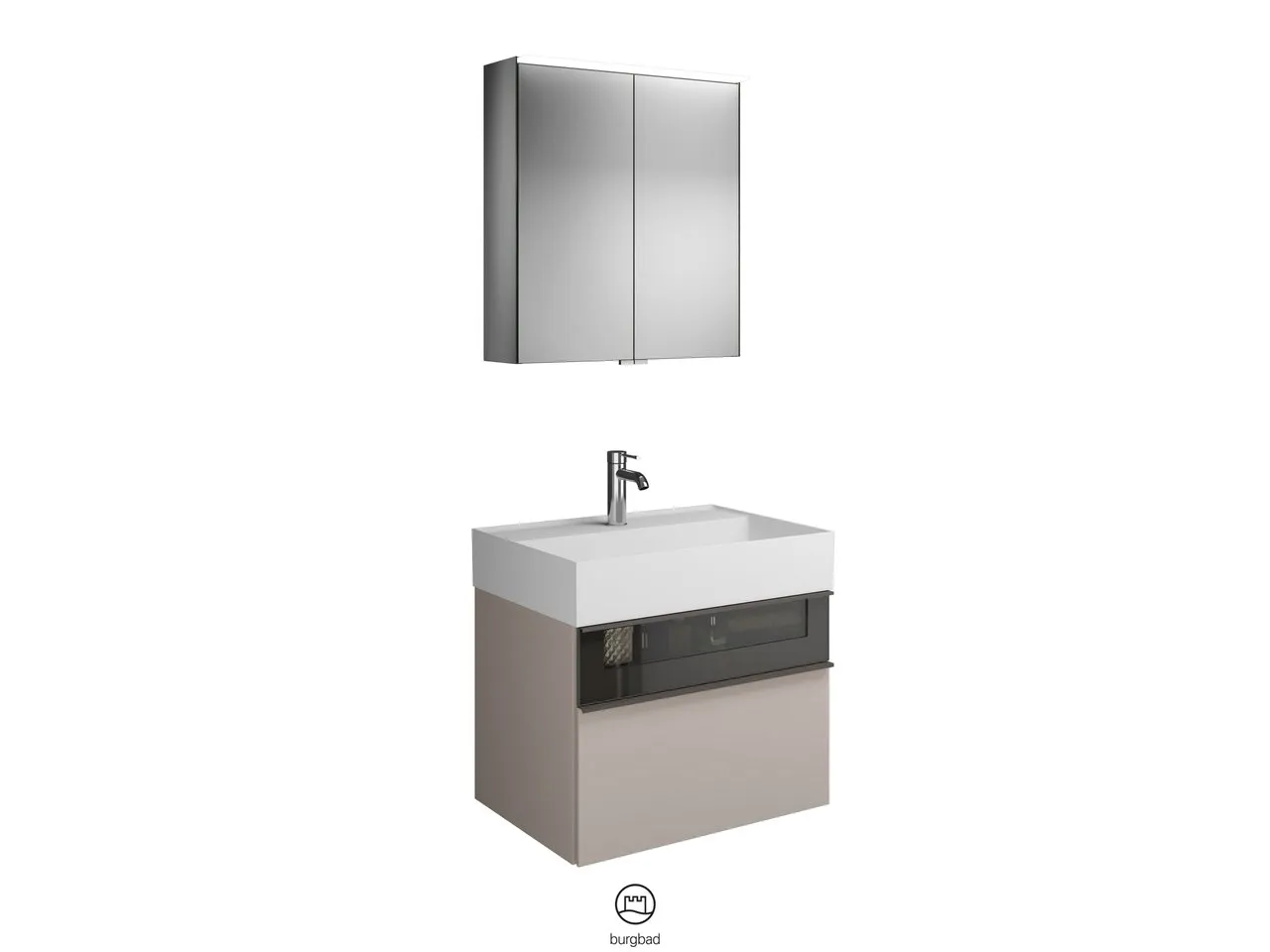 burgbad Badmöbelset „Yumo“ in Weiß Hochglanz burgbad Badmöbelset „Yumo“ in Weiß Hochglanz
