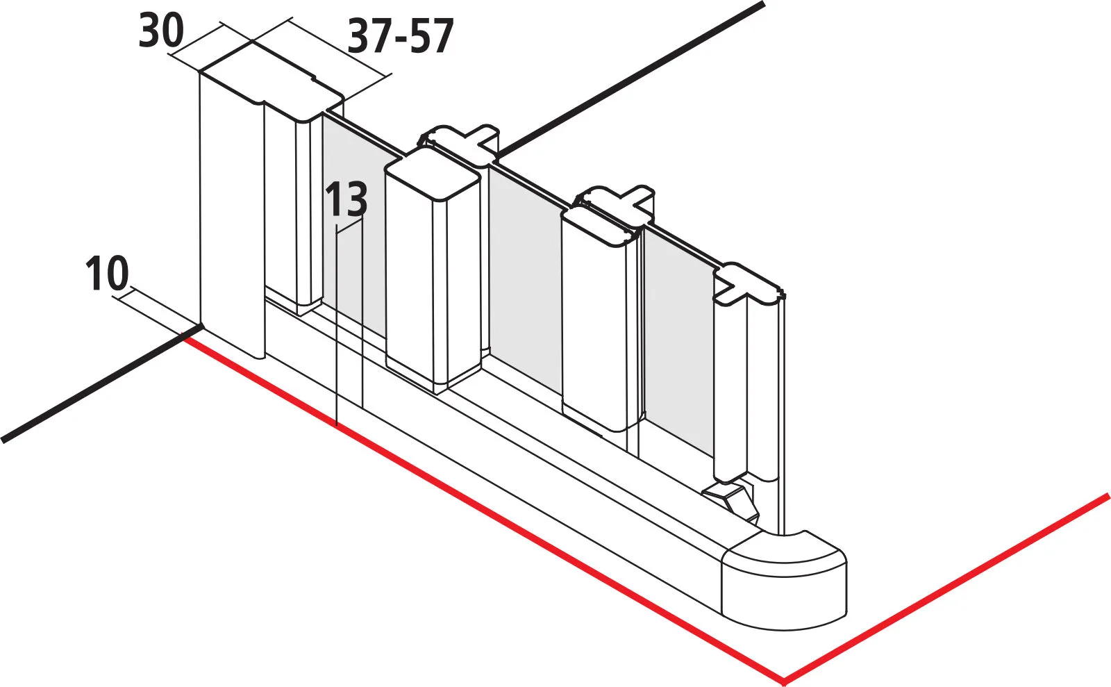 Kermi Duschtür mit Schiebetüren Eckeinstieg 2-teilig (Gleittüren)-Halbteil für Nische und Ecke „IBIZA 2000“ 185 cm Glas Klar, Profile Weiß (RAL 9016), Anschlag links und rechts, Schiebetür zweiteilig Kermi Duschtür mit Schiebetüren Eckeinstieg 2-teilig (Gleittüren)-Halbteil für Nische und Ecke „IBIZA 2000“ 185 cm Glas Klar, Profile Weiß (RAL 9016), Anschlag links und rechts, Schiebetür zweiteilig