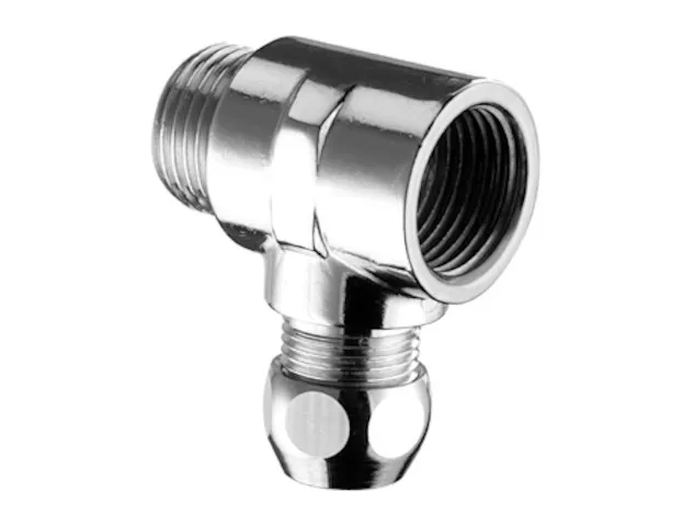 T-Stück, DN 15 G 1/2 AG, DN 15 G 1/2 IG, Ø 10 mm (DN 15 G 1/2 AG), chrom T-Stück, DN 15 G 1/2 AG, DN 15 G 1/2 IG, Ø 10 mm (DN 15 G 1/2 AG), chrom