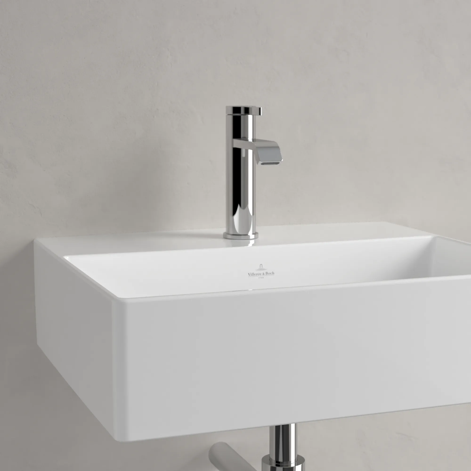 Villeroy & Boch Wandwaschtisch aus TitanCeram geschliffen „Memento 2.0“ 500 × 420 × 140 mm, mit Hahnlochbohrung, Hahnlochposition mittig in Weiß Alpin Villeroy & Boch Wandwaschtisch aus TitanCeram geschliffen „Memento 2.0“ 500 × 420 × 140 mm, mit Hahnlochbohrung, Hahnlochposition mittig in Weiß Alpin