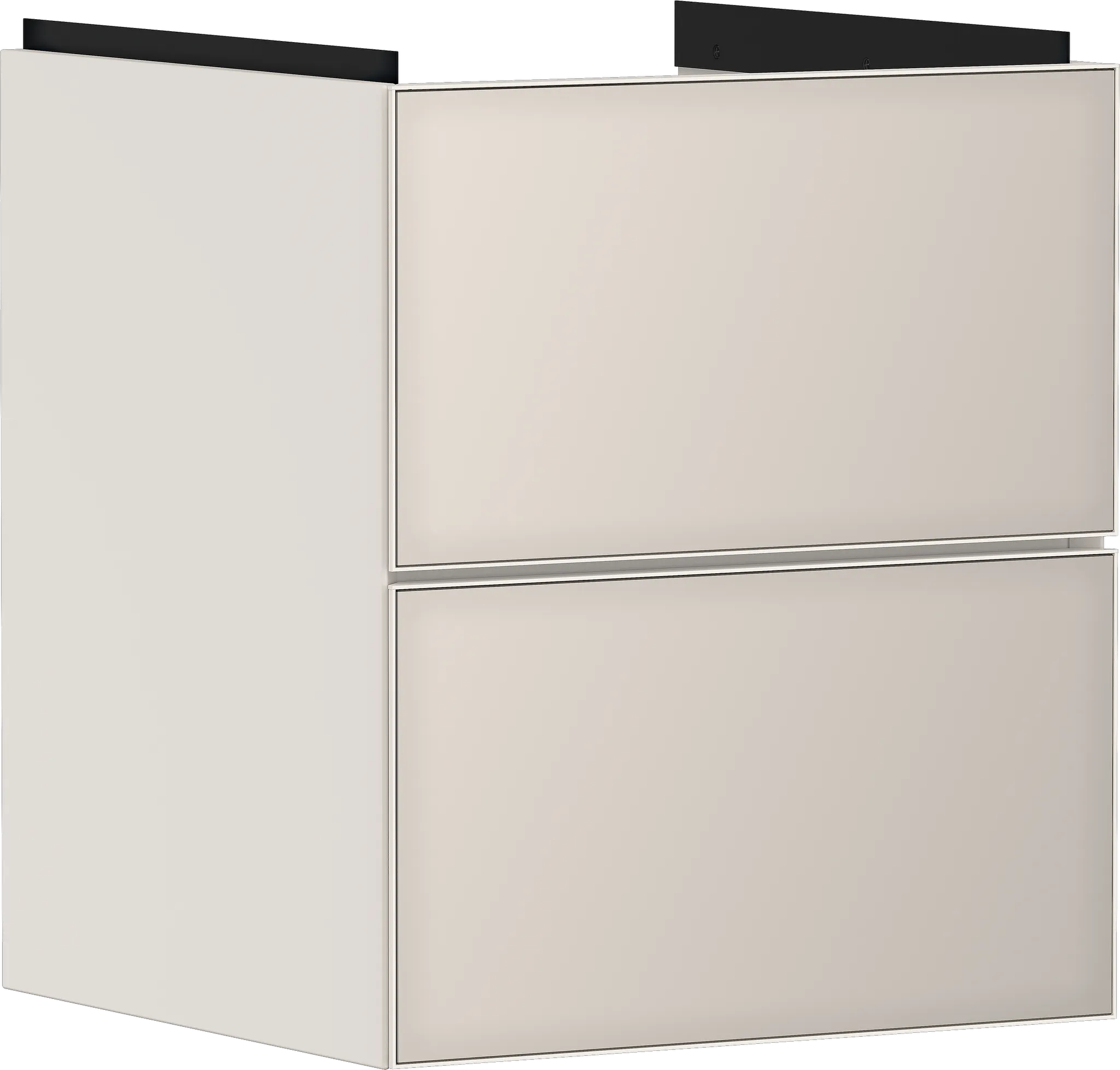 Xevolos E Waschtischunterschrank Sandbeige Matt 480/475 mit 2 Schubkästen für Handwaschbecken Bronze Struktur