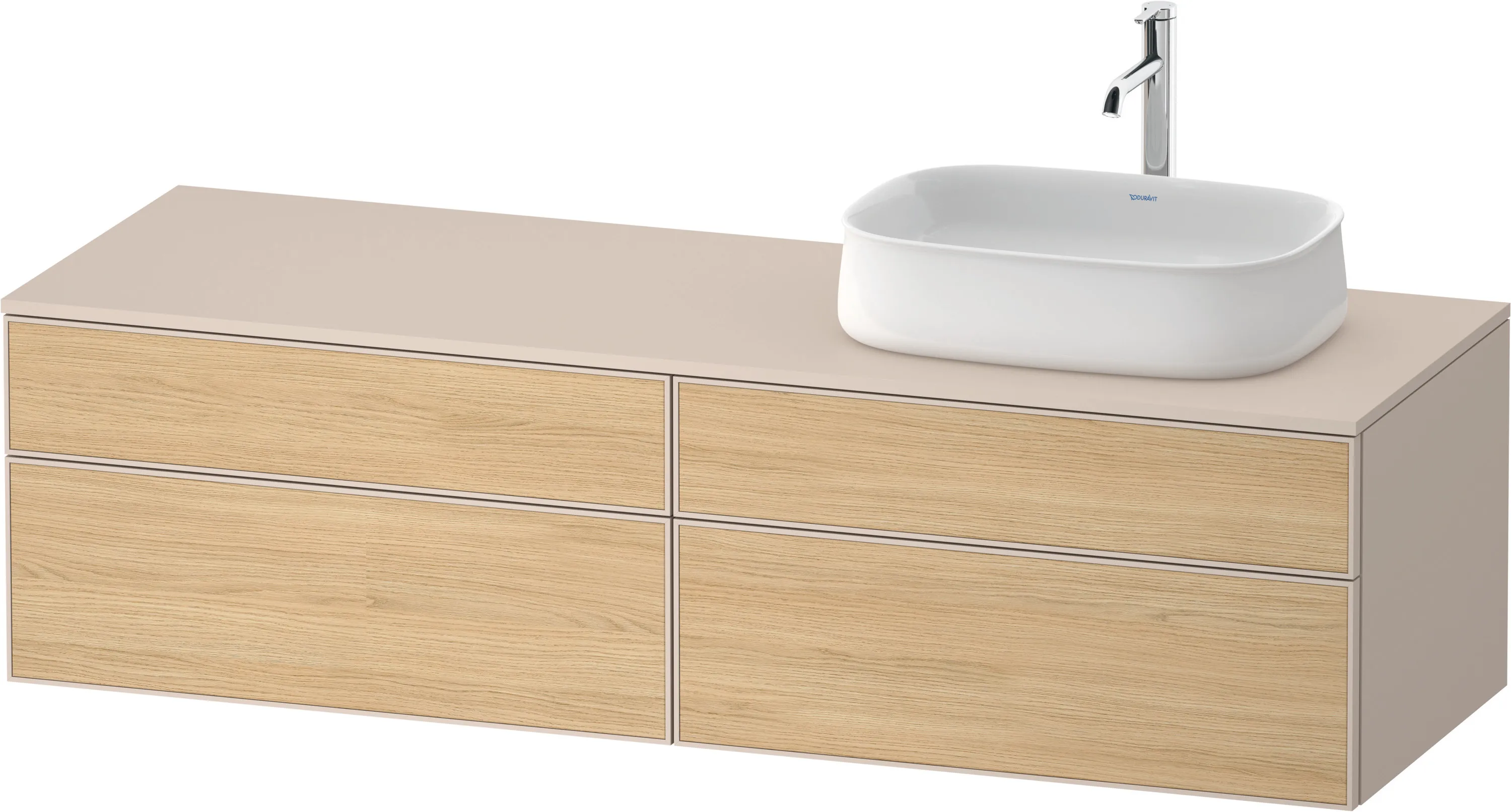 Duravit Waschtischunterschrank wandhängend „Zencha“ 160 × 44,2 × 55 cm