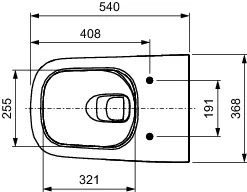 TECE WC „neo“, Befestigung verdeckt, ohne Spülrand