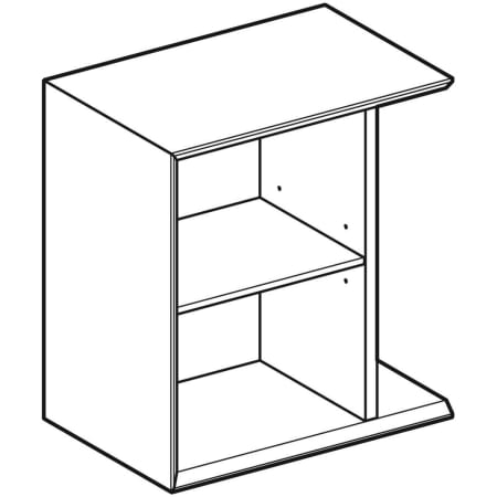 iCon Seitenelement: 37x40x24.5cm, weiß, lackiert hochglänzend